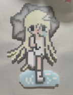 Melancholic Cloud Angel Anime Girl Perler Bead Pixel Art
