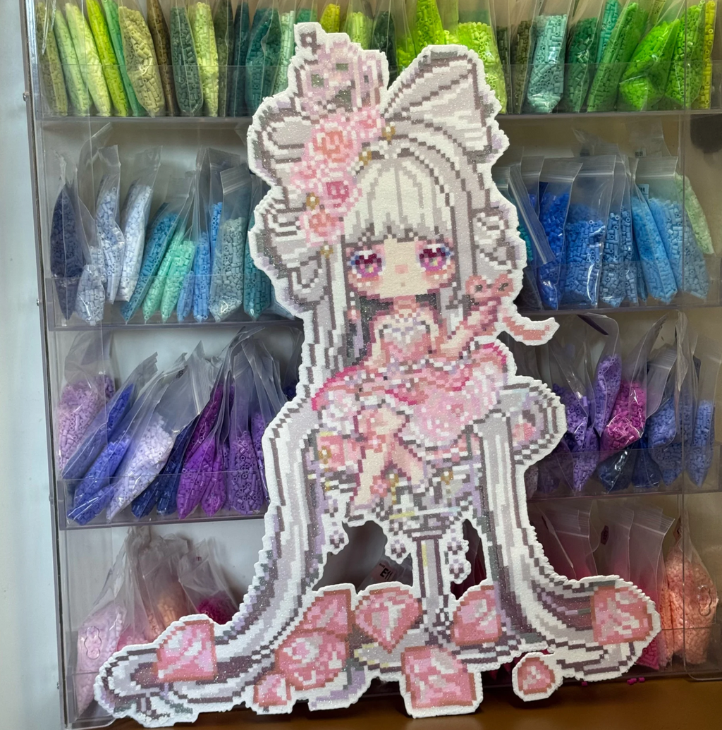 Princess on Throne – Grand Royal Perler Bead Art