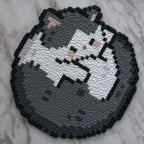 Cat Perler Bead Coaster – Single & Set of 9