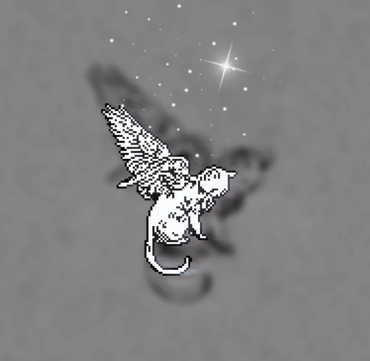 Cute Pixel Angel Cat Perler Bead Keychain | A Gentle Tribute to Your Beloved Kitten