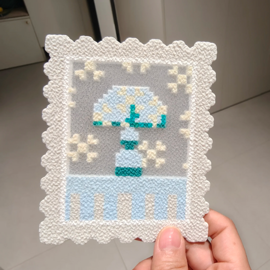 Lamp & Stamp – Vintage Postal Perler Art
