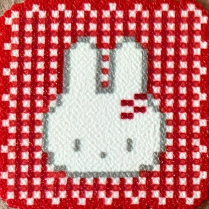 Red Kitty Perler Bead Coasters – Complete Set of 4 Cute Cat Pixel Art Drink Coasters