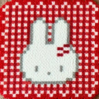 Red Kitty Perler Bead Coasters – Complete Set of 4 Cute Cat Pixel Art Drink Coasters