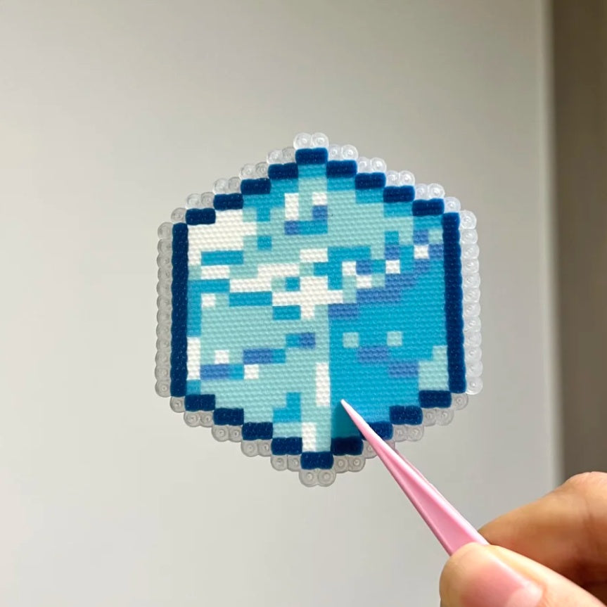 Custom Perler Bead Magnet | Personalized Pixel Art Portrait from Your Photo