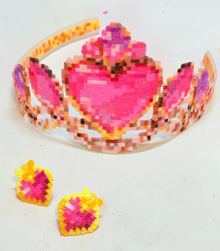 Pink Heart Queen Crown