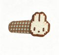 Bunny Perler Bead Hair Clips Pink &amp; White – Finished or DIY Kit