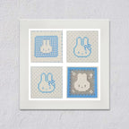Blue Kitty Perler Bead Coasters | Set of 4 Cute Cat Pixel Art Drink Coasters