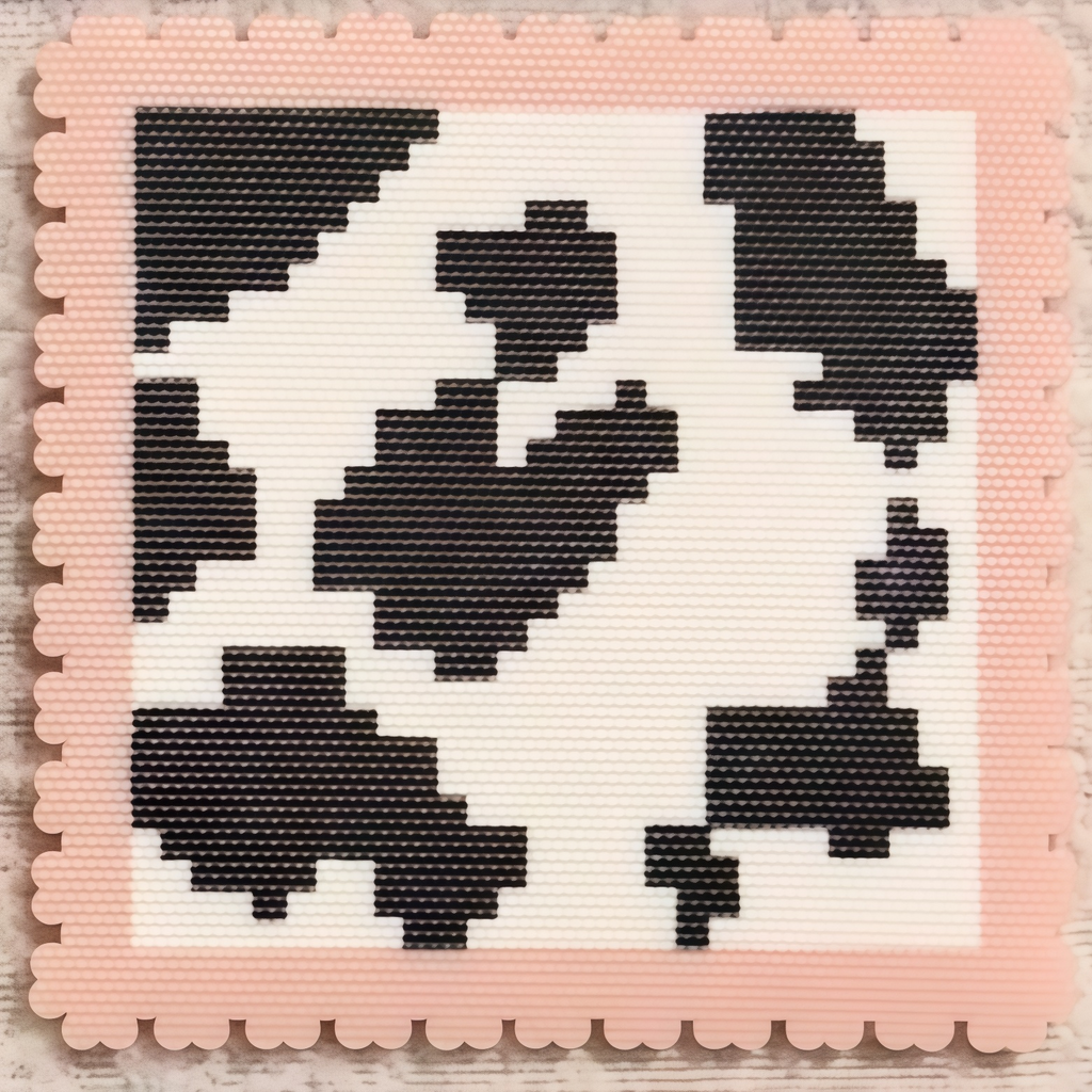 Cute Animal Perler Bead Coasters – Complete Set of 4 Handmade Pixel Art Drink Coasters
