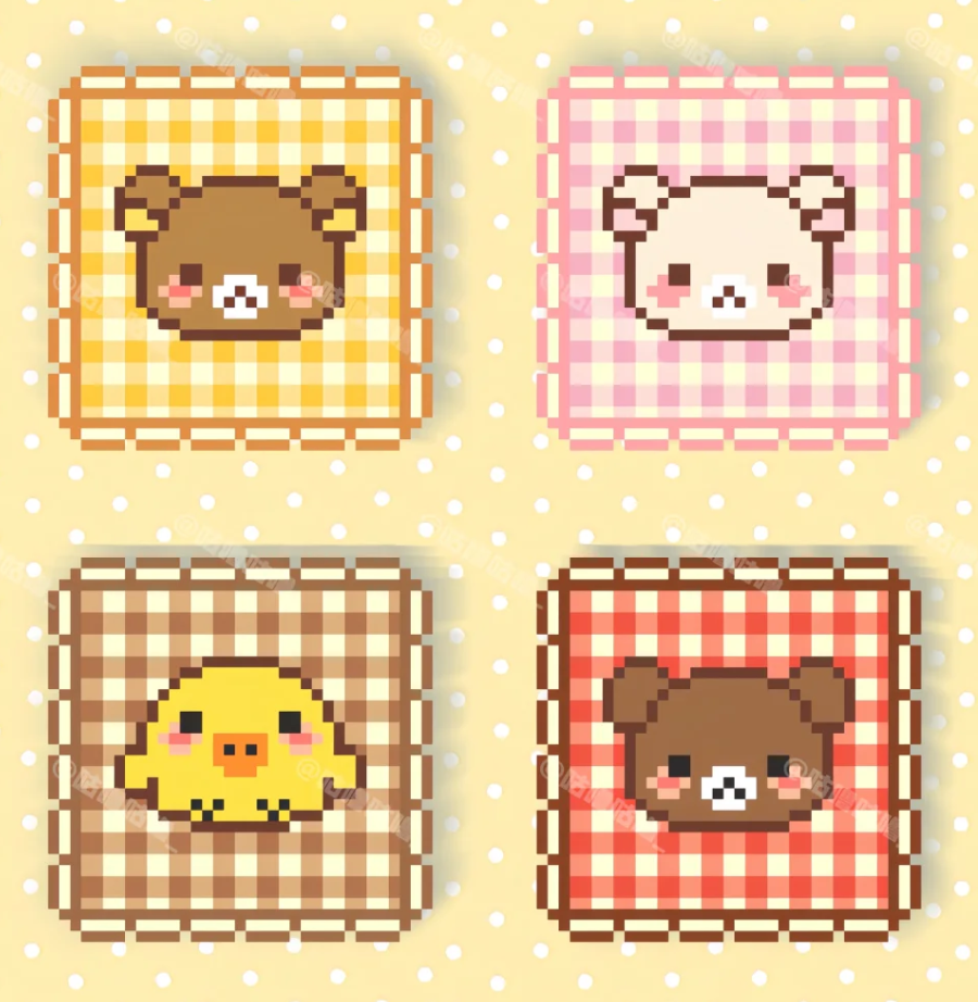 Cute Animal Pixel Art Perler Bead Coaster - Handmade Desk Decor