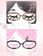 Dark & Sweet Avatar Set – Cool vs Cute Perler Bead Headshot Art (Two Designs)