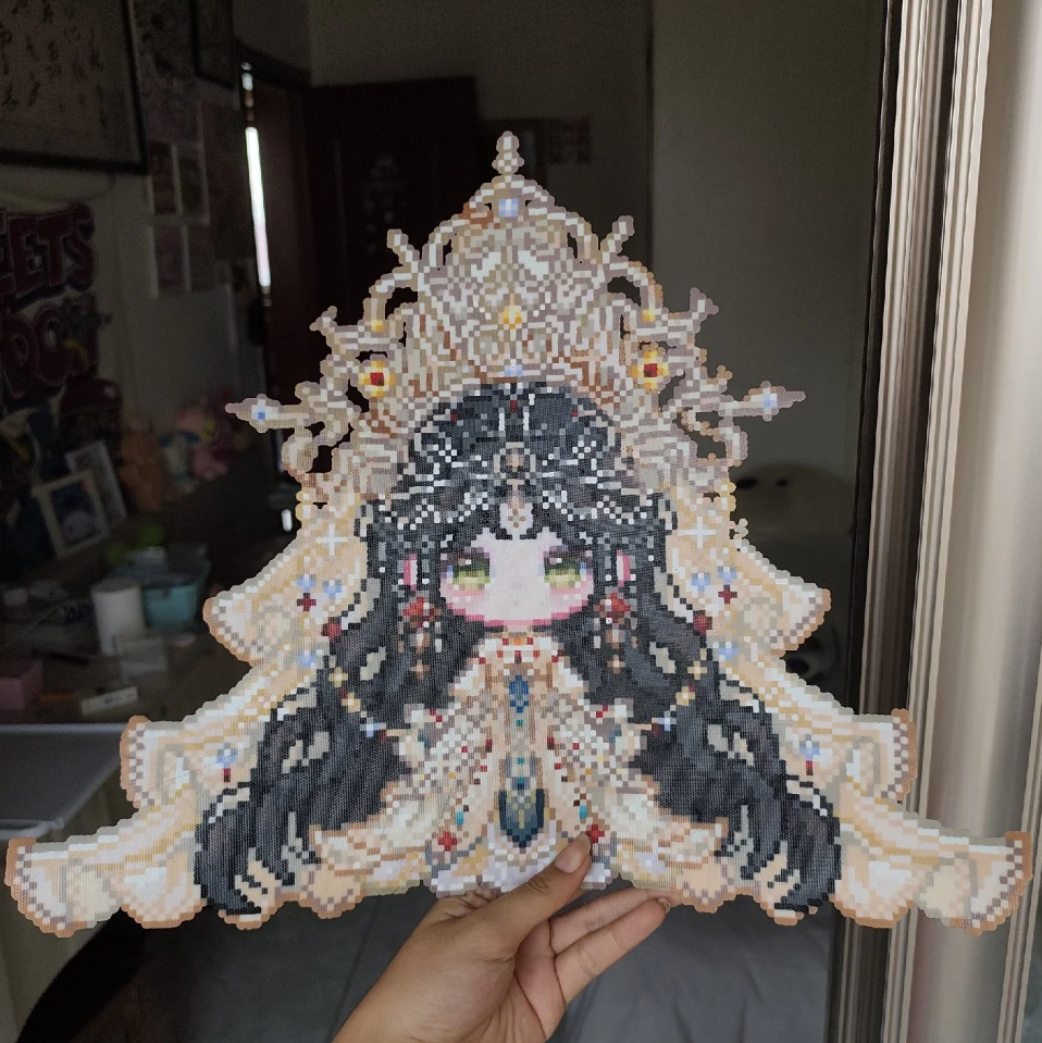 Imperial Court Maiden –  Heavy-Duty Perler Bead Art