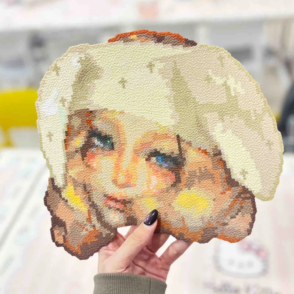 Retro Cowgirl Portrait – Vintage Western Pixel Perler Art