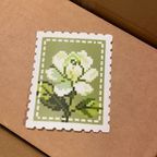 Camellia Stamp – Vintage Floral Perler Art
