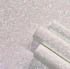 Pink White Glitter Fabric Sheets - Chunky & Fine Glitter Combo (20x15cm, 4 Pack) - Sparkly Fuse Bead Finishing Material