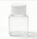 30ml Perler Bead Storage Jars (96 Pack) - Clear Square Containers with White Lids, Includes Color-Code Stickers for Organizing Fuse Beads & Small Craft Supplies