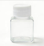 30ml Perler Bead Storage Jars (96 Pack) - Clear Square Containers with White Lids, Includes Color-Code Stickers for Organizing Fuse Beads & Small Craft Supplies