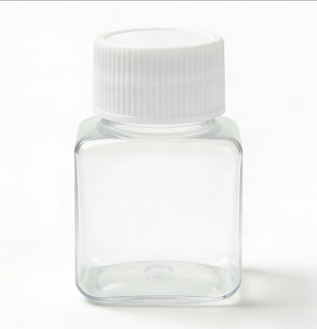 30ml Perler Bead Storage Jars (96 Pack) - Clear Square Containers with White Lids, Includes Color-Code Stickers for Organizing Fuse Beads & Small Craft Supplies