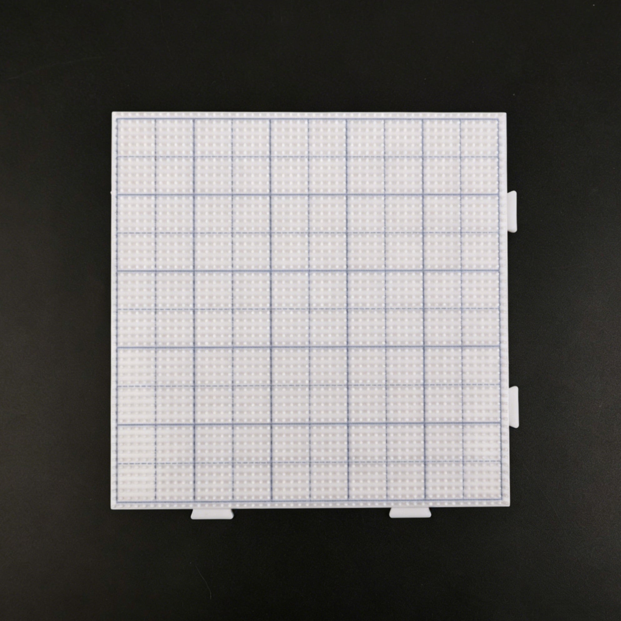 52-Peg Medium Pegboards for Mini Beads – White Board with Colored Grid Lines (Blue / Grey / Yellow)