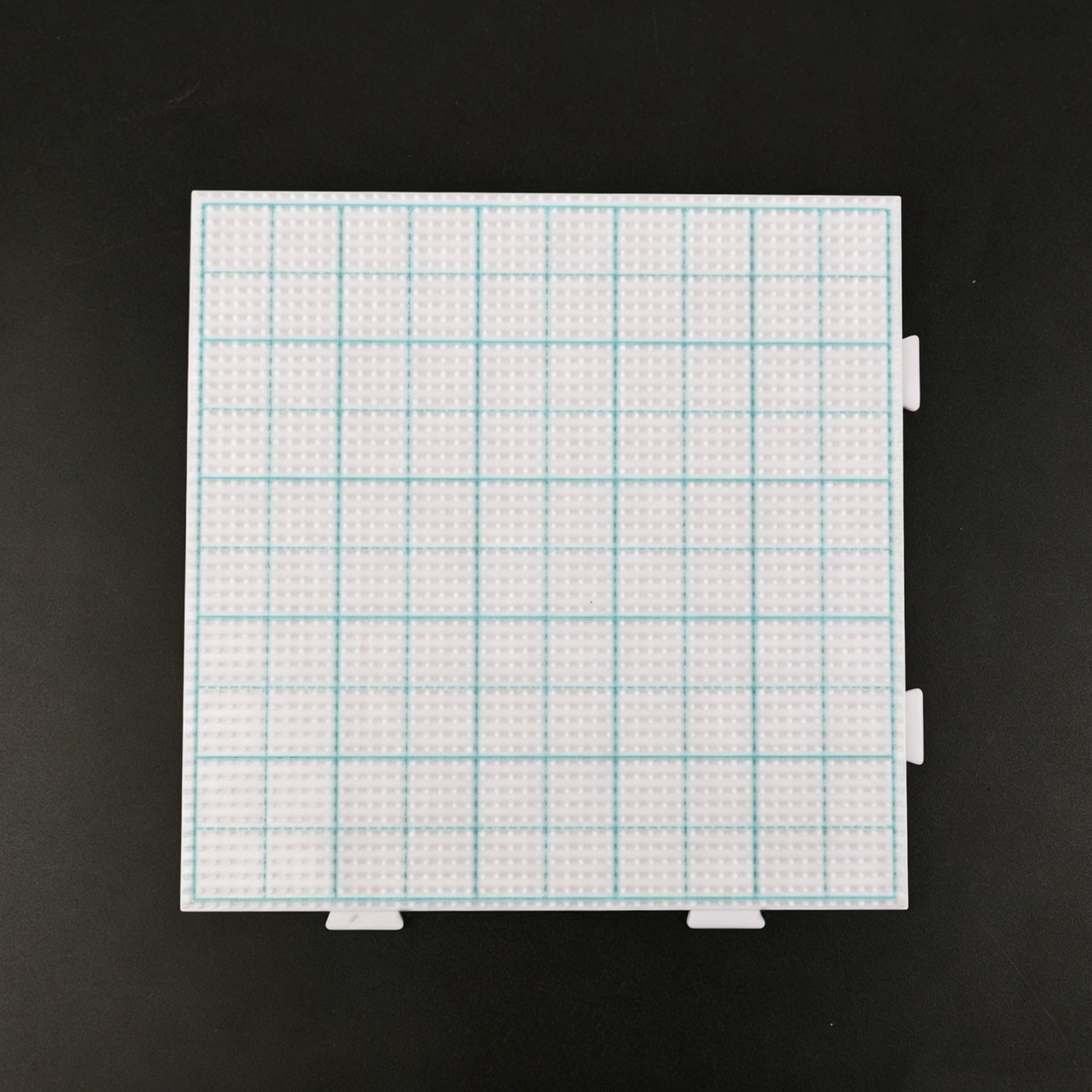 52-Peg Medium Pegboards for Mini Beads – White Board with Colored Grid Lines (Blue / Grey / Yellow)
