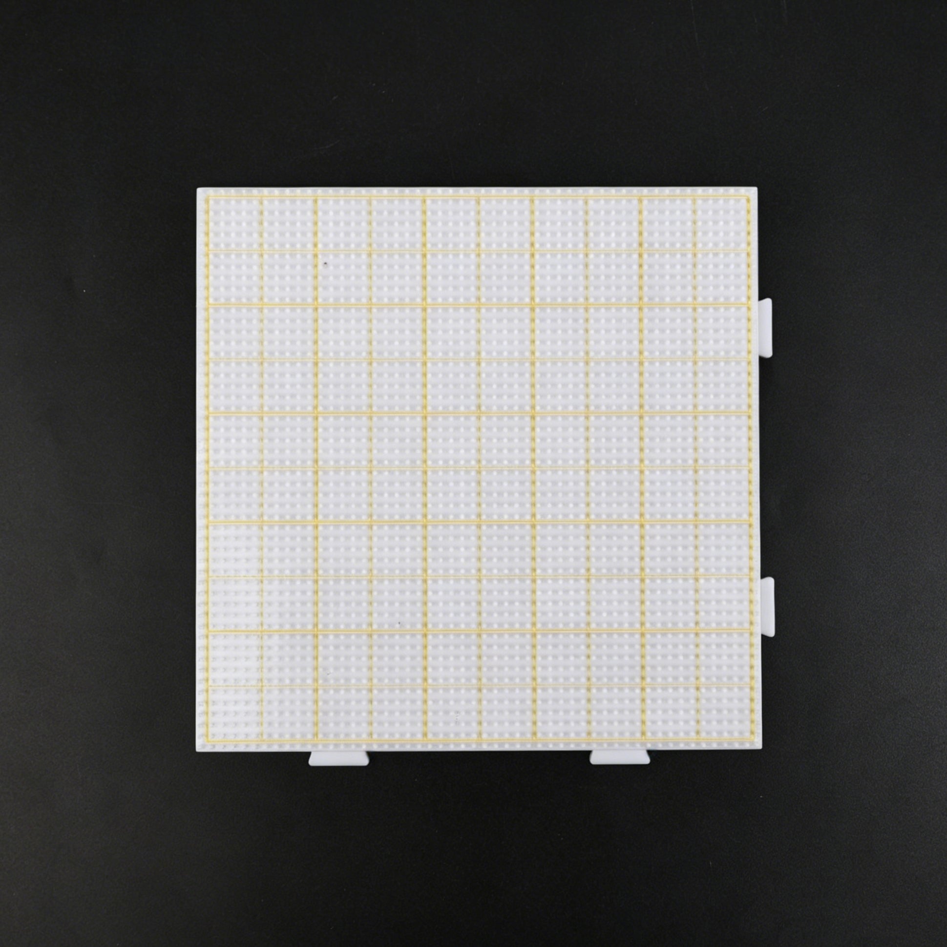 52-Peg Medium Pegboards for Mini Beads – White Board with Colored Grid Lines (Blue / Grey / Yellow)
