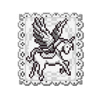 Monochrome Pegasus Perler Coaster
