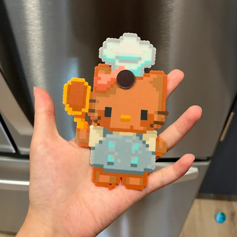 Custom Perler Bead Magnet | Personalized Pixel Art Portrait from Your Photo
