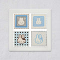 Blue Kitty Perler Bead Coasters | Set of 4 Cute Cat Pixel Art Drink Coasters