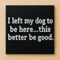 I Left My Dog To Be Here... This Better Be Good – Relatable Perler Bead Text Art