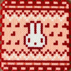 Red Kitty Perler Bead Coasters – Complete Set of 4 Cute Cat Pixel Art Drink Coasters