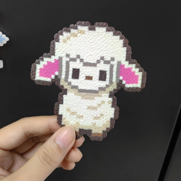 Custom Perler Bead Magnet | Personalized Pixel Art Portrait from Your Photo