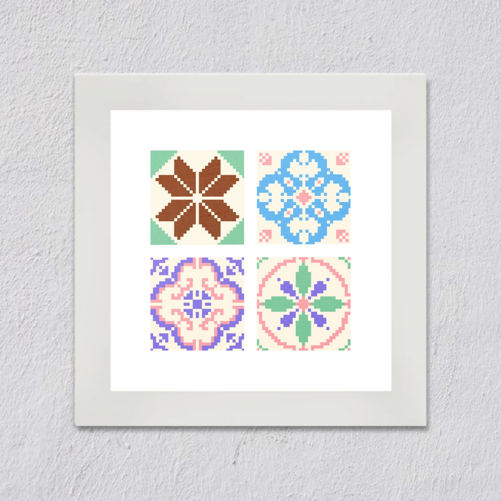 4-Piece Modular Pixel Art • Coaster + Frame Art 2-in-1