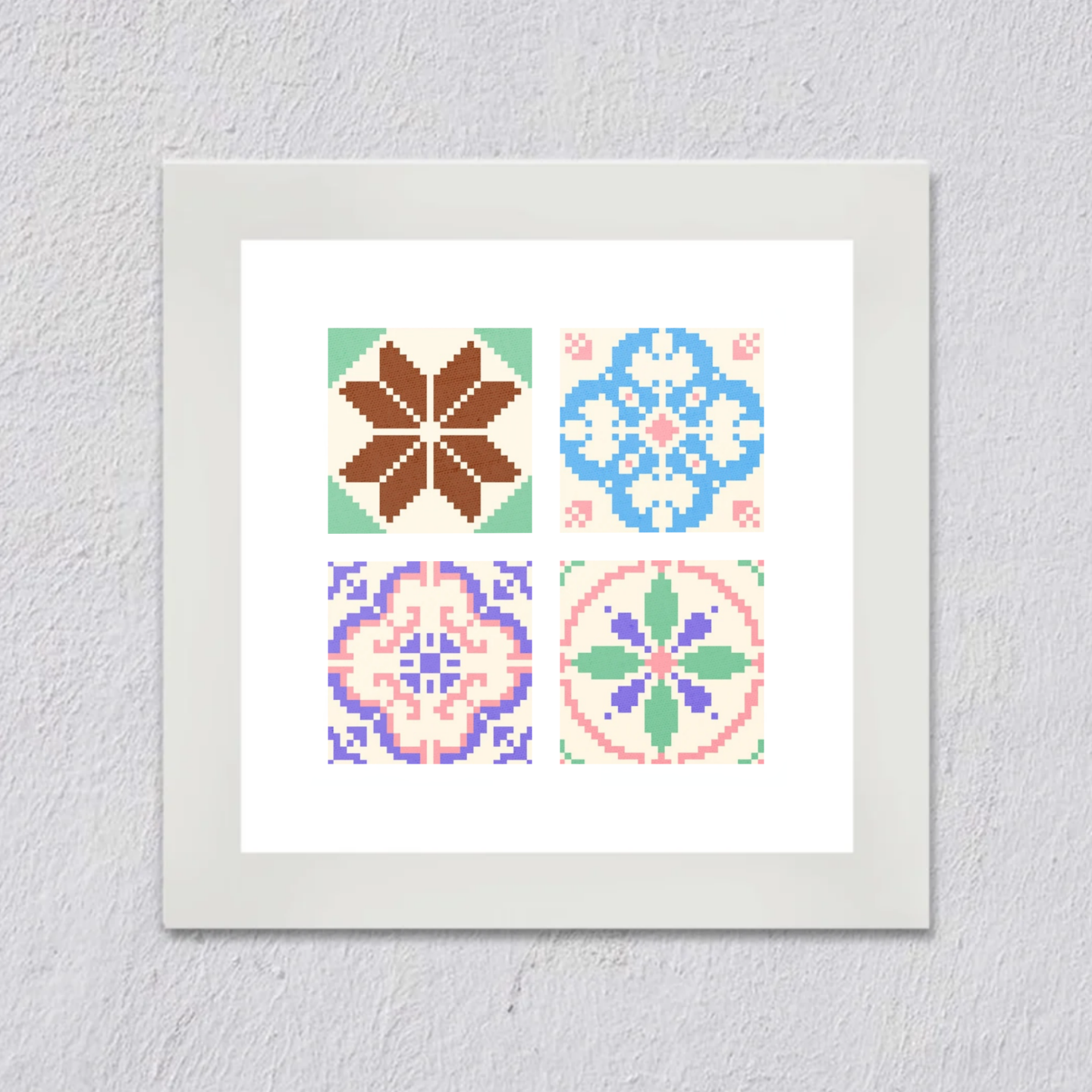 4-Piece Modular Pixel Art • Coaster + Frame Art 2-in-1