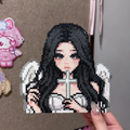 Dark Sweet Angel Girl – 10cm Perler Bead Art