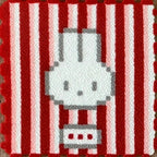 Red Kitty Perler Bead Coasters – Complete Set of 4 Cute Cat Pixel Art Drink Coasters
