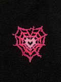 Gradient Pink Spiderweb Heart Perler Bead Charm | Pastel Goth Grunge Backpack Accessory & Coaster