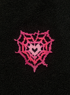 Gradient Pink Spiderweb Heart Perler Bead Charm | Pastel Goth Grunge Backpack Accessory & Coaster