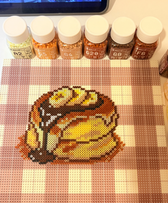 Caramel Pudding Pixel Charm – No Outline, Warm Yellow & Brown – Creamy Dessert Decor