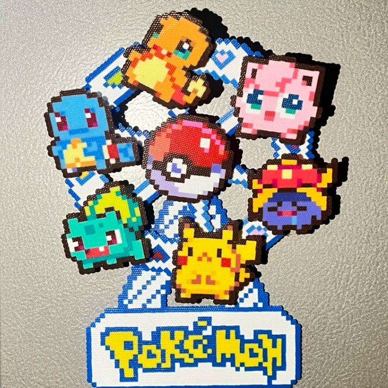 Custom Perler Bead Magnet | Personalized Pixel Art Portrait from Your Photo