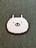 Kawaii Buck Tooth Hamster Pixel Perler Bead Charm | Cute Desk Coaster & Bag Accessory