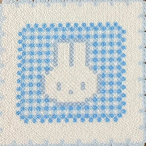Blue Kitty Perler Bead Coasters | Set of 4 Cute Cat Pixel Art Drink Coasters