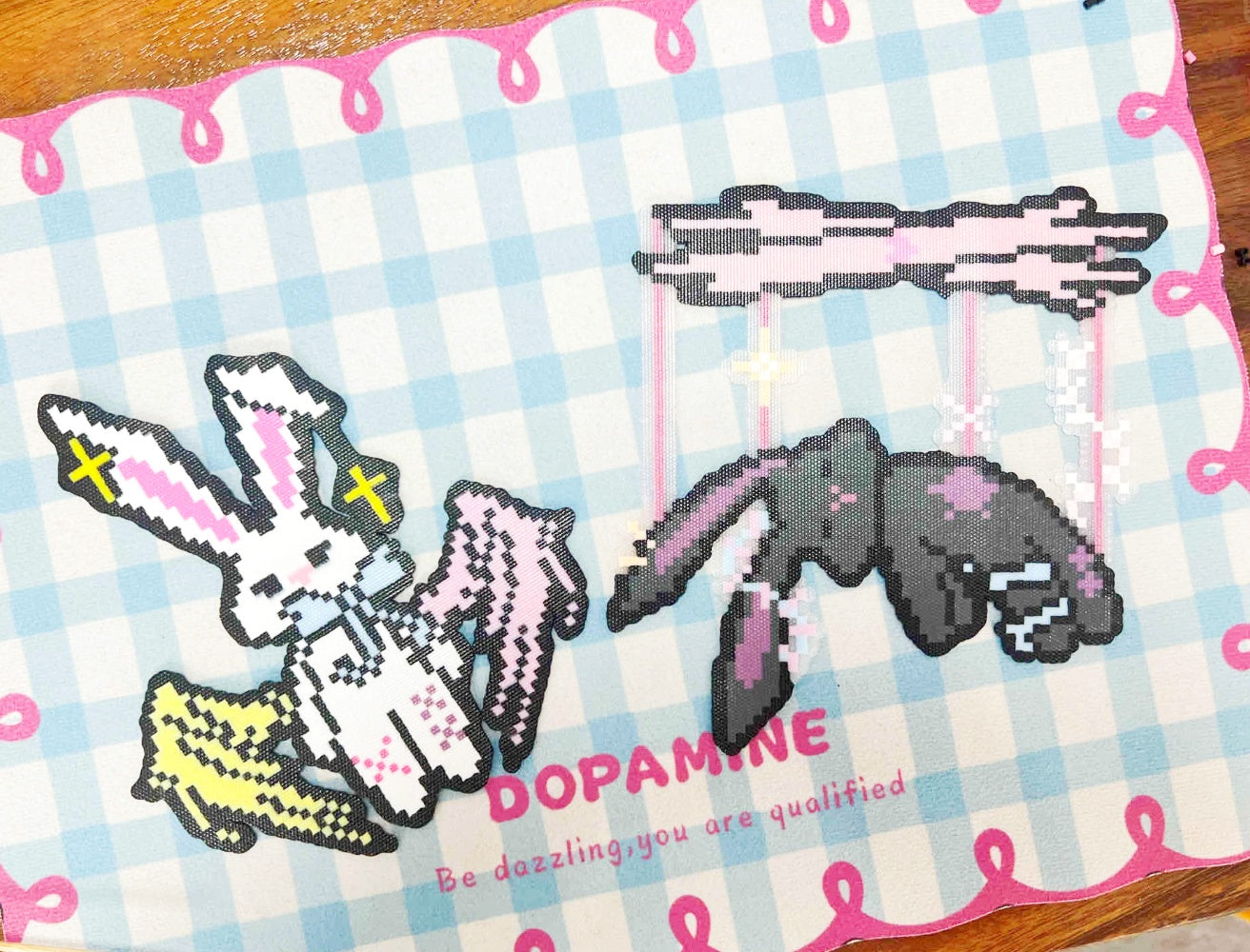 Angel & Puppet Bunny Set – Light & Shadow Perler Bead Art (Two Designs)