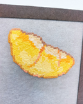Citrus Slice Pixel Charm – Warm Yellow & Orange – Juicy Fruit Decor