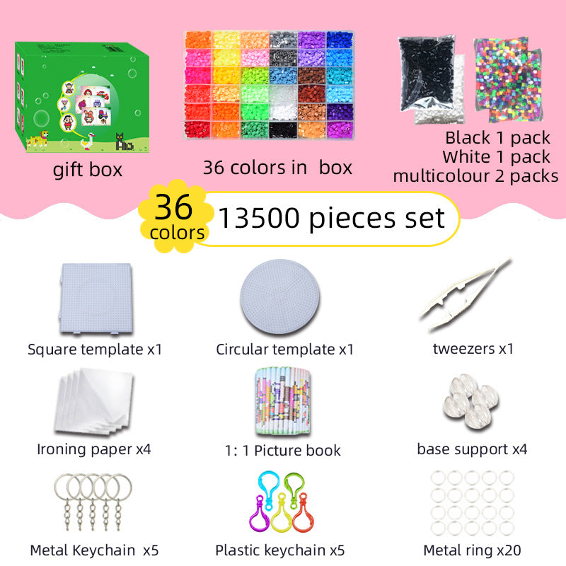5mm Fuse Beads Kit - 24/36/48 Colors with Pegboards, Tweezers, Ironing Paper & Accessories | Complete DIY Perler Beads Set for Kids & Adults