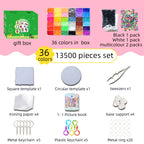 5mm Fuse Beads Kit - 24/36/48 Colors with Pegboards, Tweezers, Ironing Paper & Accessories | Complete DIY Perler Beads Set for Kids & Adults