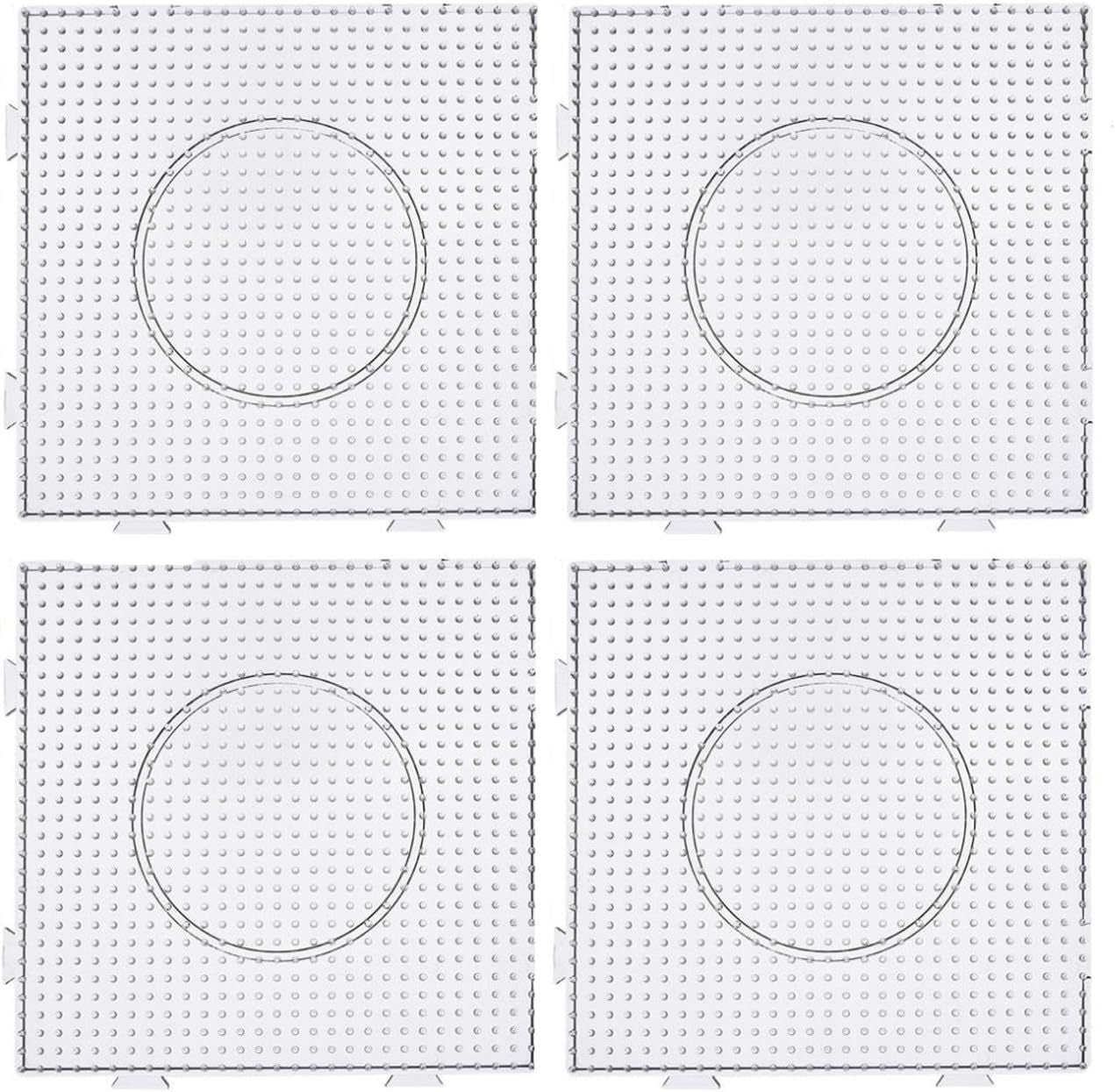 4-Pack Interlocking Pegboards for 2.6mm Mini Beads – Large Square Shape