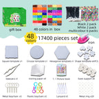 5mm Fuse Beads Kit - 24/36/48 Colors with Pegboards, Tweezers, Ironing Paper & Accessories | Complete DIY Perler Beads Set for Kids & Adults
