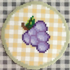 Handmade Fruit Perler Bead Coasters – Cherry / Strawberry / Grape / Apple