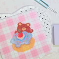 Bear & Cake – Layered Dessert – Pixel Perler Art