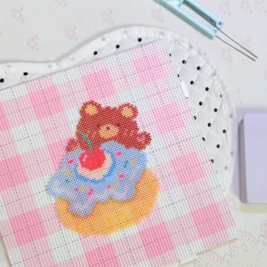 Bear & Cake – Layered Dessert – Pixel Perler Art
