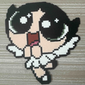 Cartoon Hero Girl – Retro Perler Bead Art